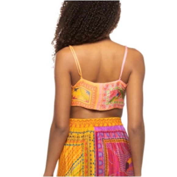 NWT FARM Rio Mixed Scarves Tie Top Size L - Picture 5 of 8